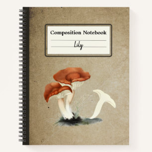 Rufous Milkcap Mushroom Personalised Composition Notebook