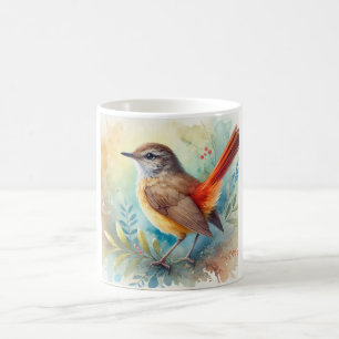 Rufous tailed Scrub Robin 010824AREF114 - Watercol Coffee Mug
