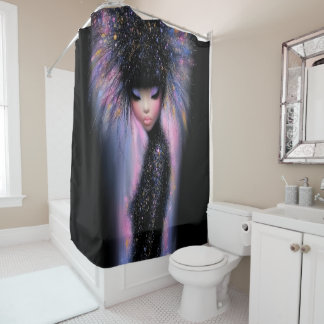 Rug Cosmic Diva Stellar Glow Shower Curtain