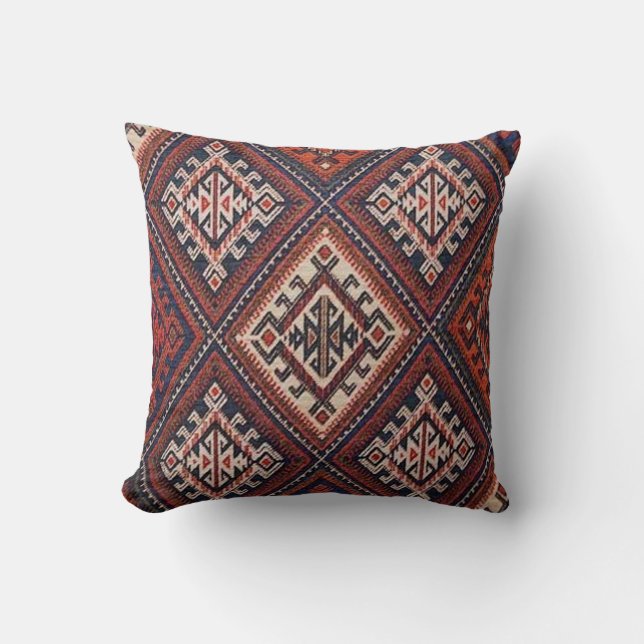 Rug Design Pillow Covers Turkish Kilim Pattern Cus (Front)
