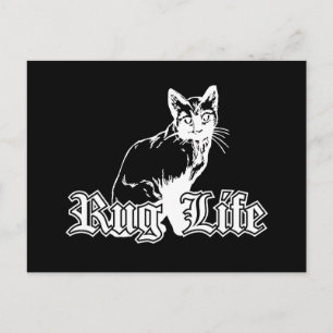 Rug Life - Gangsta Cat Postcard