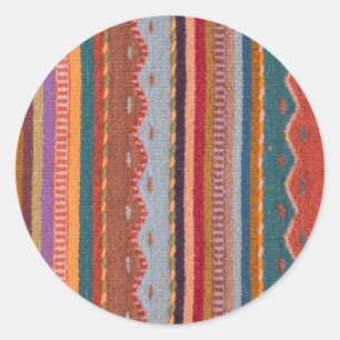 Rug patterns classic round sticker