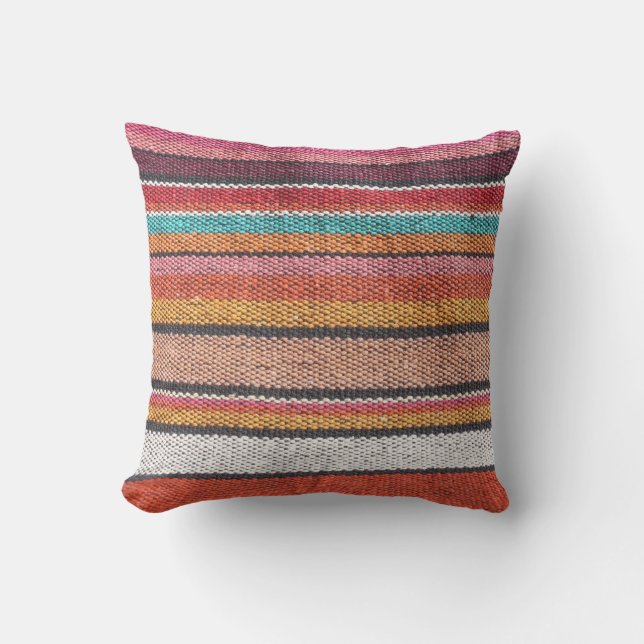 Rug Richness: Mexican Peruvian Textures Cushion (Front)