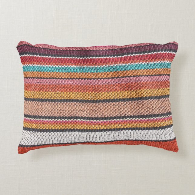 Rug Richness: Mexican Peruvian Textures Decorative Cushion (Front)