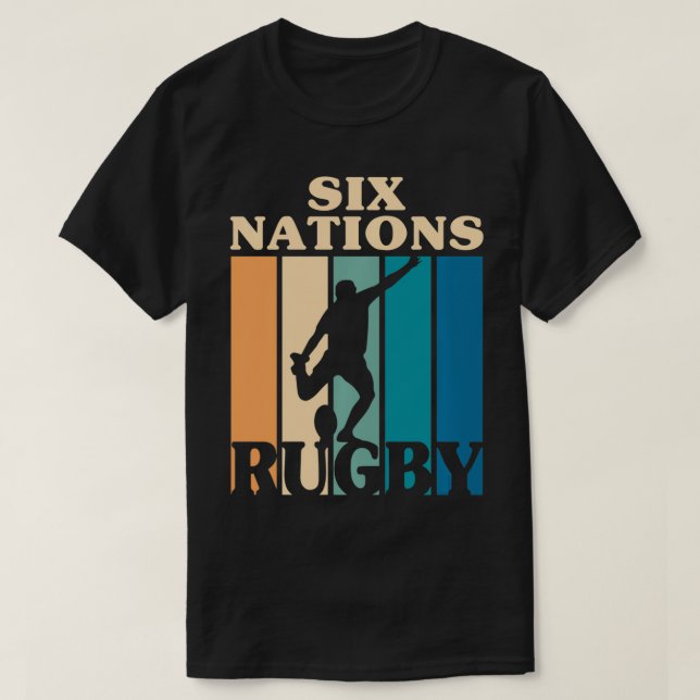 Rugby 6 Nations England France Wales Scotland Ital T-Shirt (Design Front)