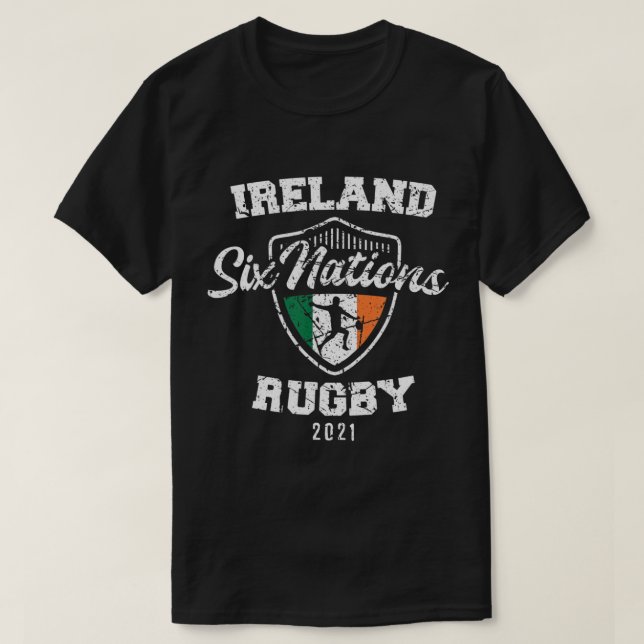 Rugby 6 Nations Ireland England France Wales Scotl T-Shirt (Design Front)