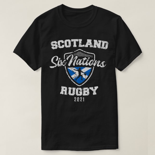 Rugby 6 Nations Scotland France Ireland England Wa T-Shirt (Design Front)
