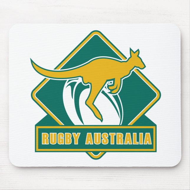 rugby australia kangaroo wallaby mouse pad (Front)