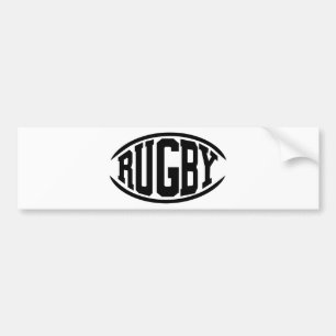 Rugby ball bumper sticker