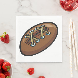 Rugby Ball Fun Sports Graphic Napkin