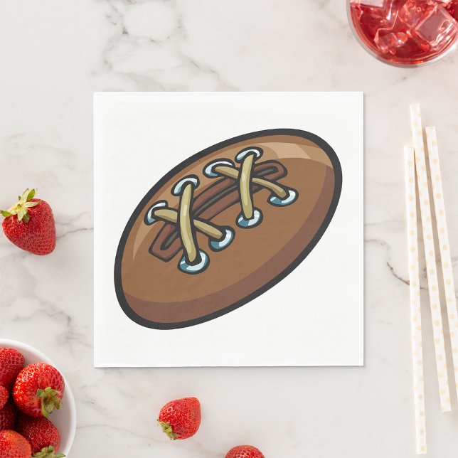 Rugby Ball Fun Sports Graphic Napkin (Creator Uploaded)