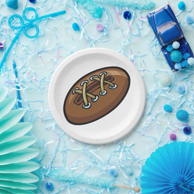 Rugby Ball Fun Sports Graphic Paper Plate (Creator Uploaded)