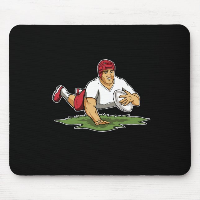 Rugby Ball Player For Fans Rugby Mouse Pad (Front)