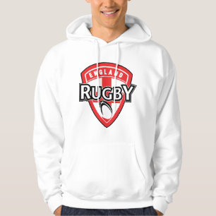 rugby ball shield england cross flag hoodie