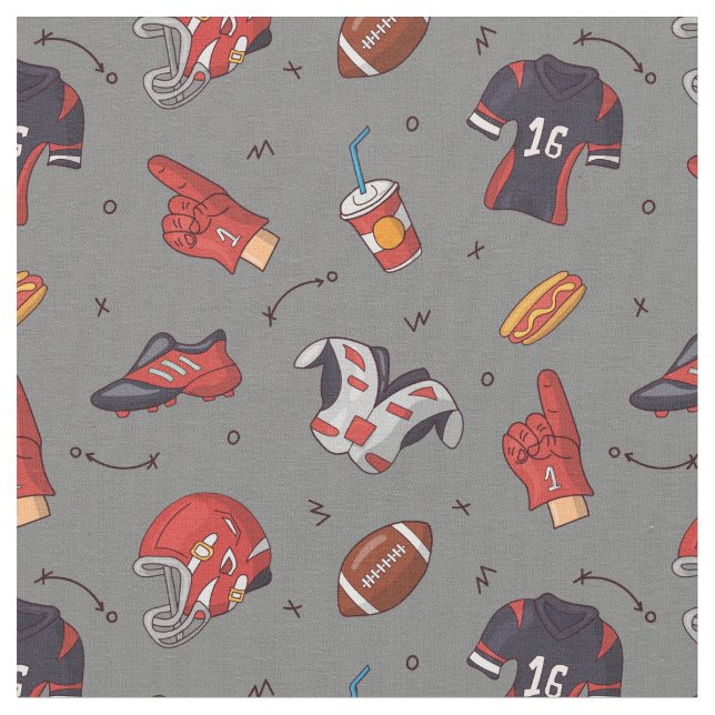rugby balls , football balls pattern fabric (Close Up)