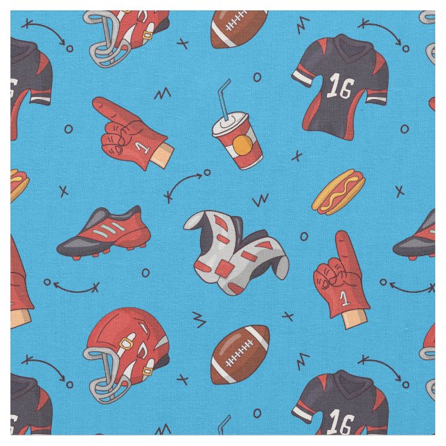 rugby balls , football balls pattern fabric (Close Up)