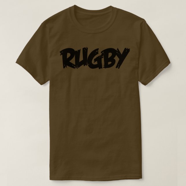 rugby black T-Shirt (Design Front)