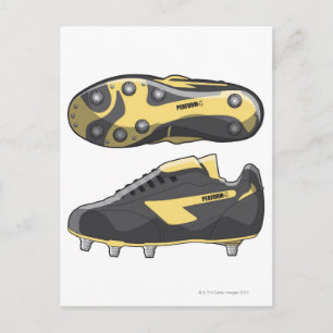 Rugby boots postcard