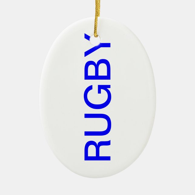 RUGBY CERAMIC TREE DECORATION (Front)