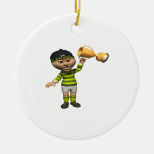 Rugby Champion Ceramic Tree Decoration