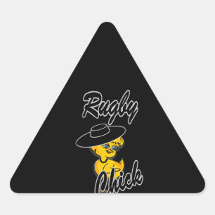 Rugby Chick #4 Triangle Sticker