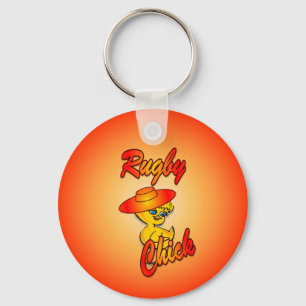 Rugby Chick #5 Key Ring