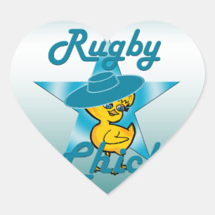 Rugby Chick #7 Heart Sticker
