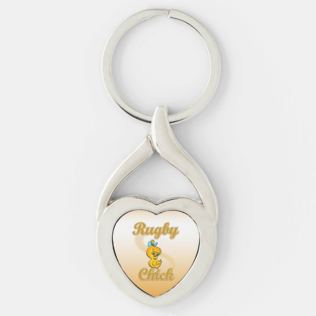 Rugby Chick Key Ring (Front)