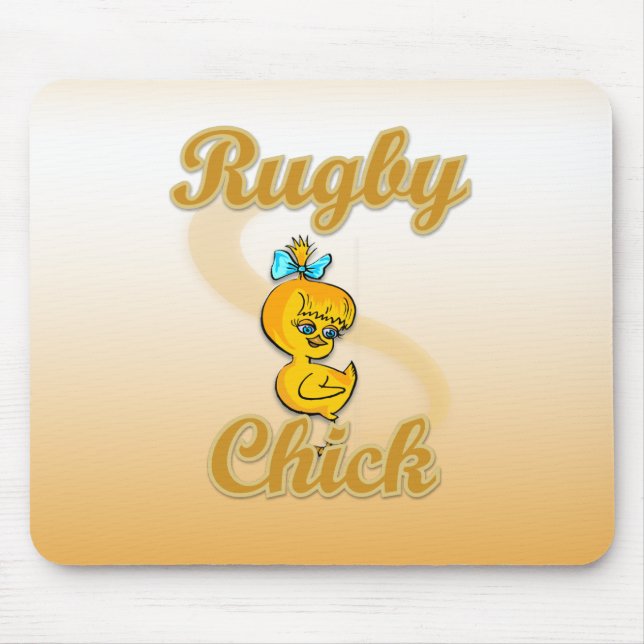 Rugby Chick Mouse Pad (Front)