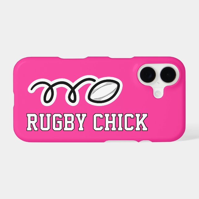 Rugby Chick Personalized pink (Back Horizontal)