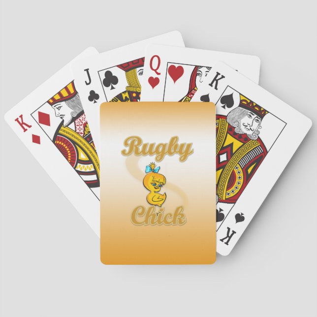 Rugby Chick Playing Cards (Back)