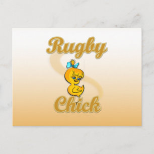 Rugby Chick Postcard