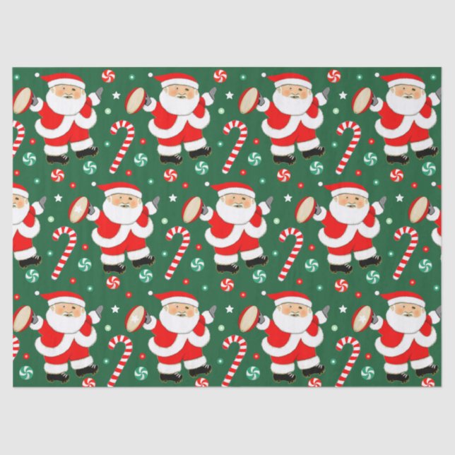 Rugby Christmas Holiday Gift Tissue Paper (Front)