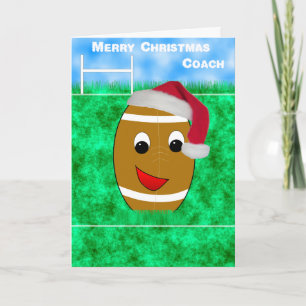rugby coach christmas holiday card