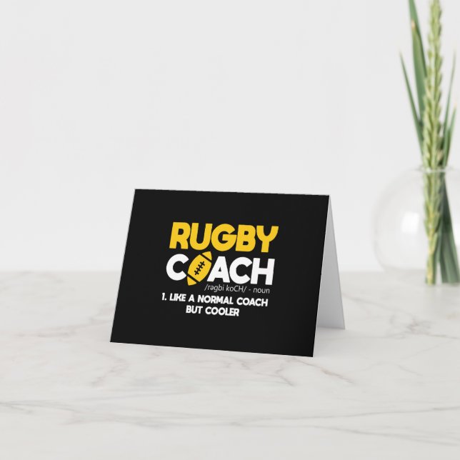 Rugby Coach Defination Card (Front)
