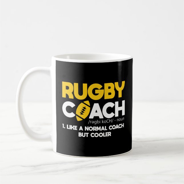 Rugby Coach Defination Coffee Mug (Left)