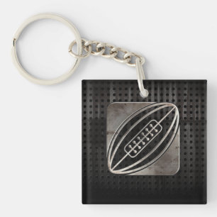 Rugby; Cool Black Key Ring