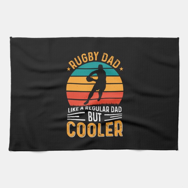 Rugby Dad Tea Towel (Horizontal)