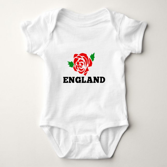 Rugby England English Rose Baby Bodysuit (Front)
