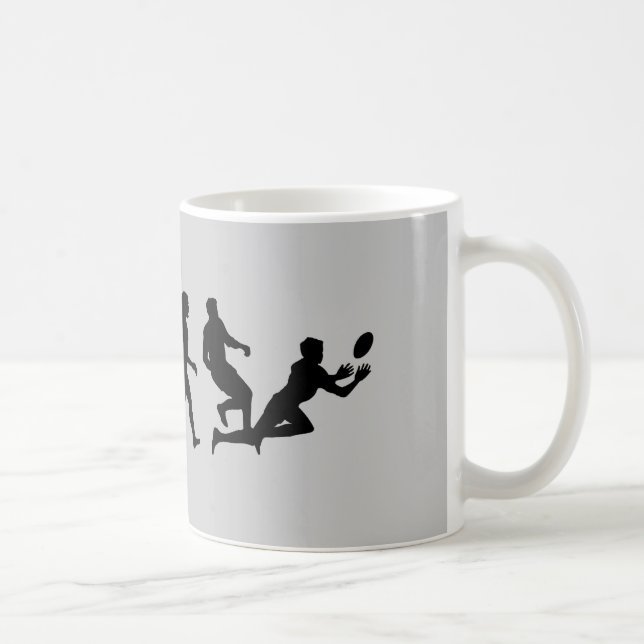 Rugby Evolution Fun Sports Coffee Mug (Right)