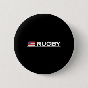 Rugby Flag America 6 Cm Round Badge