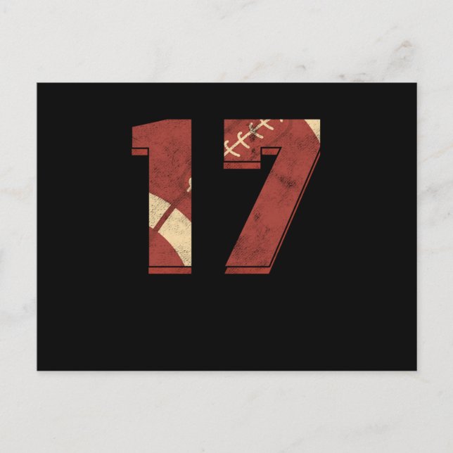 Rugby Football 17 th Birthday Sports Gift Postcard (Front)