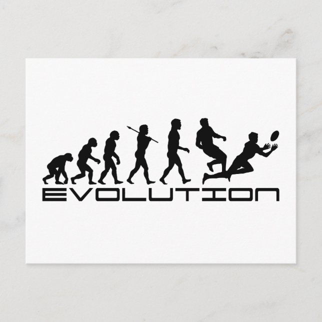Rugby Football Sport Evolution Art Postcard (Front)