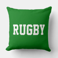 RUGBY Fun Sporty White Text On Athletic Green