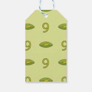 Rugby game are on gift tags