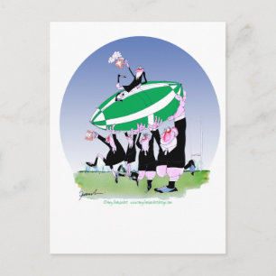 rugby hakka 3 cheers, tony fernandes postcard