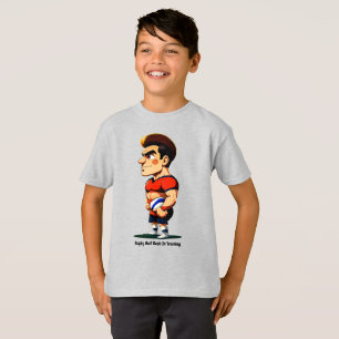 Rugby Half Back In Training - Kid's Rugby T-Shirt