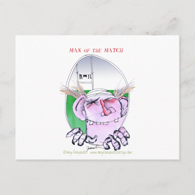 rugby hero, tony fernandes postcard (Front)