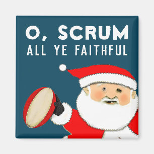 Rugby Holiday Gift Magnet
