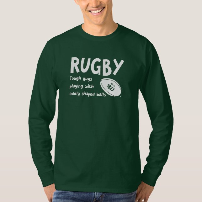 Rugby Humour Tough Guys and Odd Balls T-Shirt (Front)